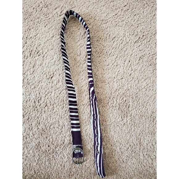 Vintage 70s Twin Girl of Hollywood Striped Cheetah Fun Purple Midi Dress, Medium - Picture 16 of 16